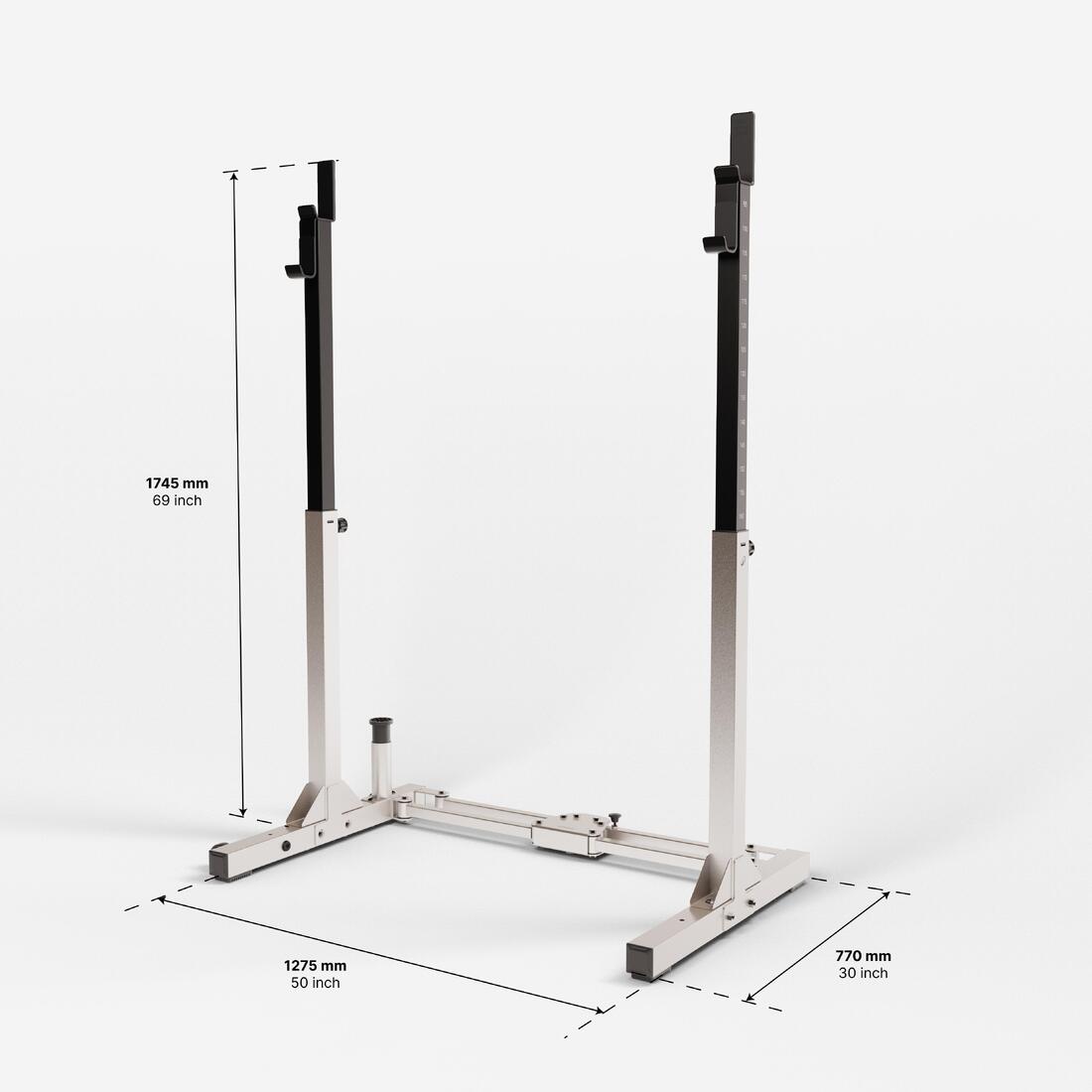 Rack de musculation 120 kg pliable en 2 sec et ultra-compact