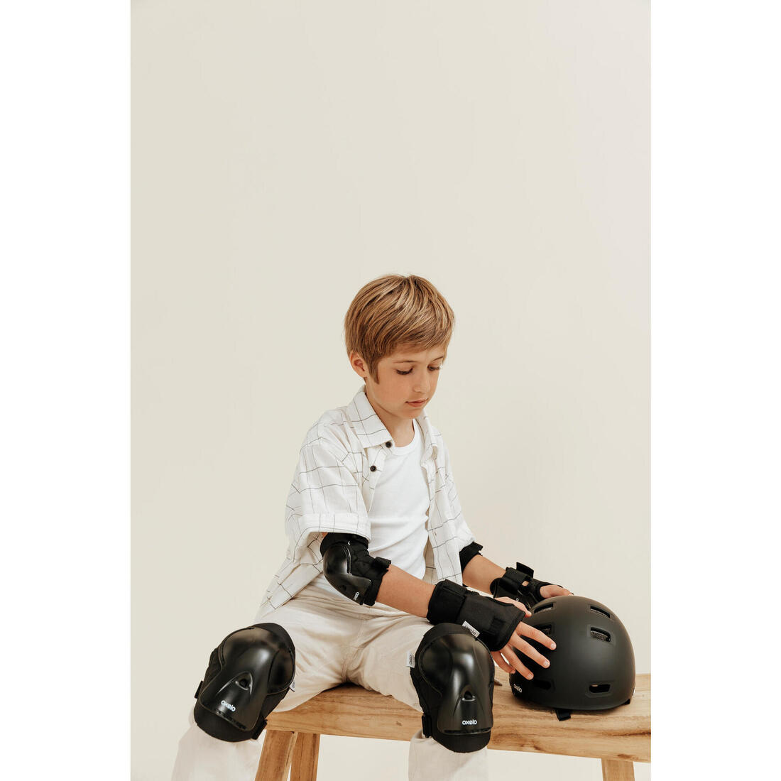 Set 3x2 protections roller trottinette skate enfant PLAY