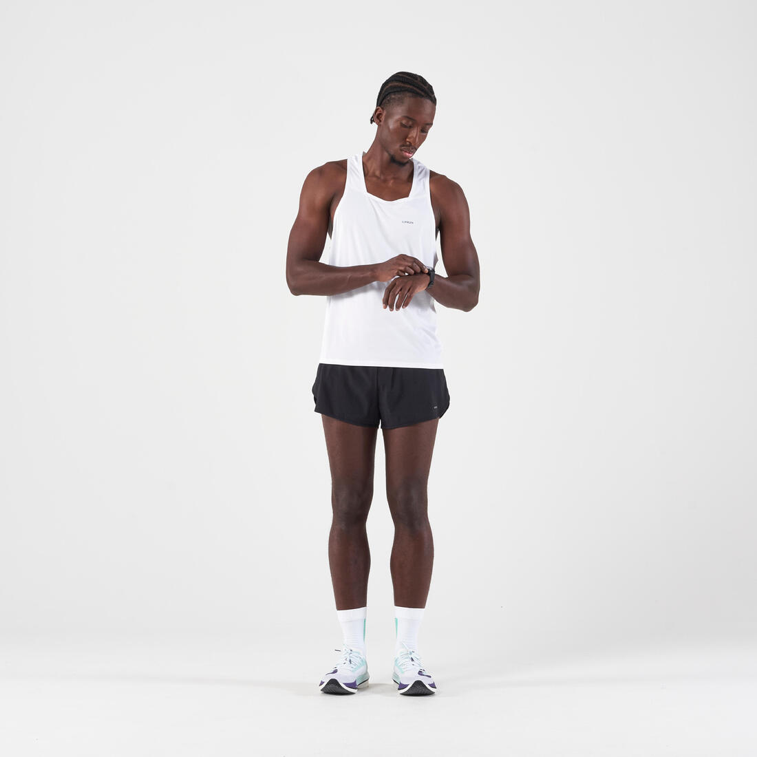 Short de running homme - kiprun run 500 confort split