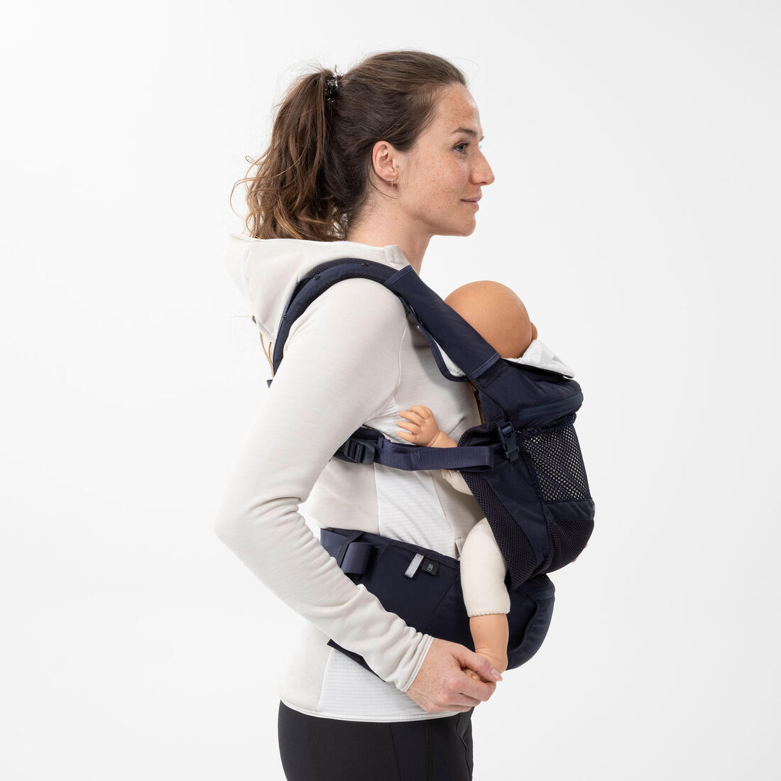 Porte-bébé physiologique de 9 mois à 15kg - MH500 bleu marine