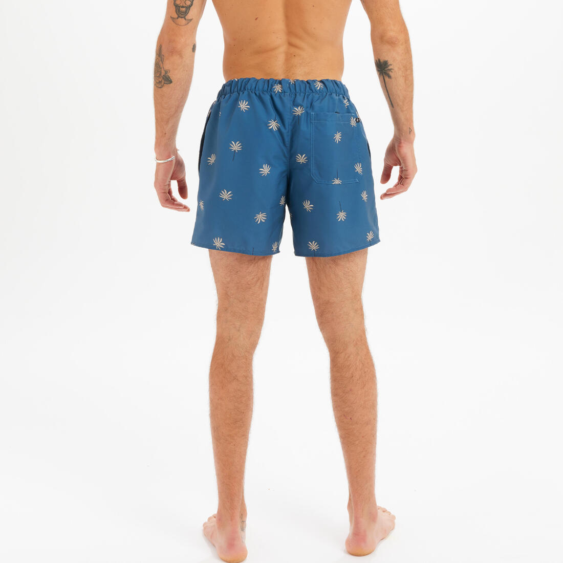 Boardshort surf 100 15" POPSTRIPE BLUE