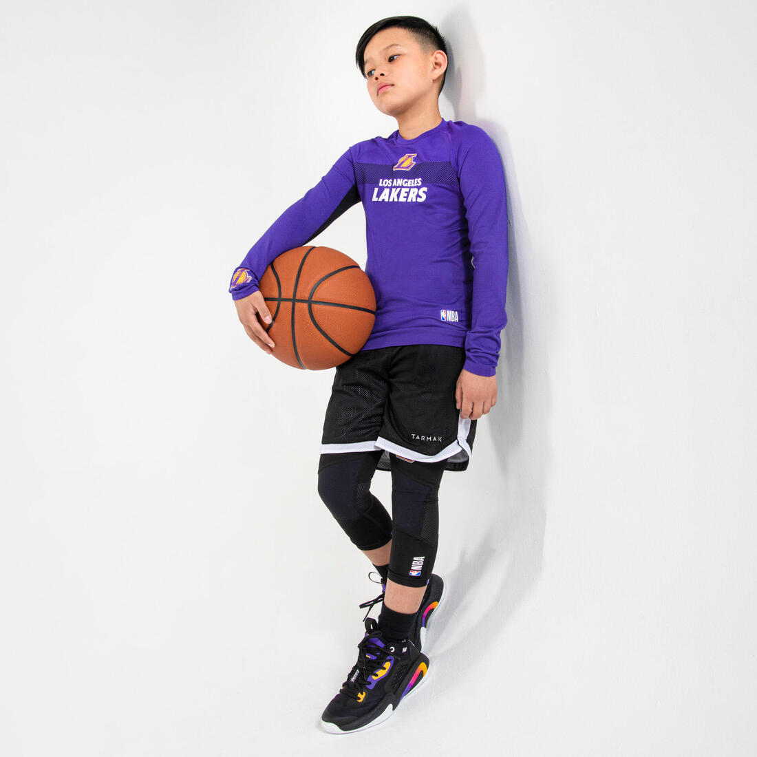 Legging basketball 3/4 NBA Los Angeles Lakers Enfant - 500