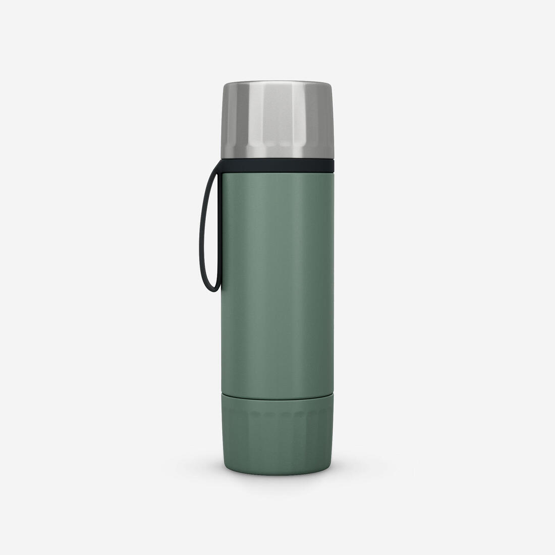 Bouteille 900 isotherme 1L inox de randonnée et camping, bouchon instantané.