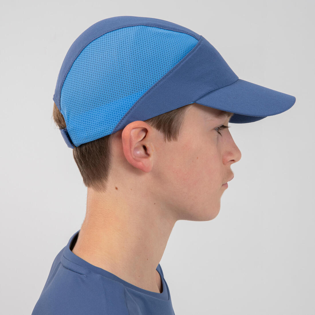 Casquette de running Enfant respirante - KIPRUN Run Dry Marine Verte