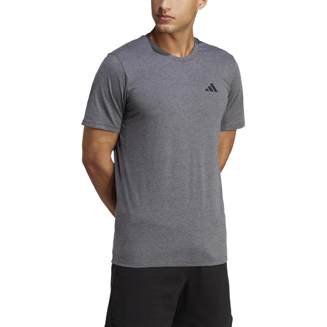 T-SHIRT DE FITNESS CARDIO ADIDAS HOMME GRIS