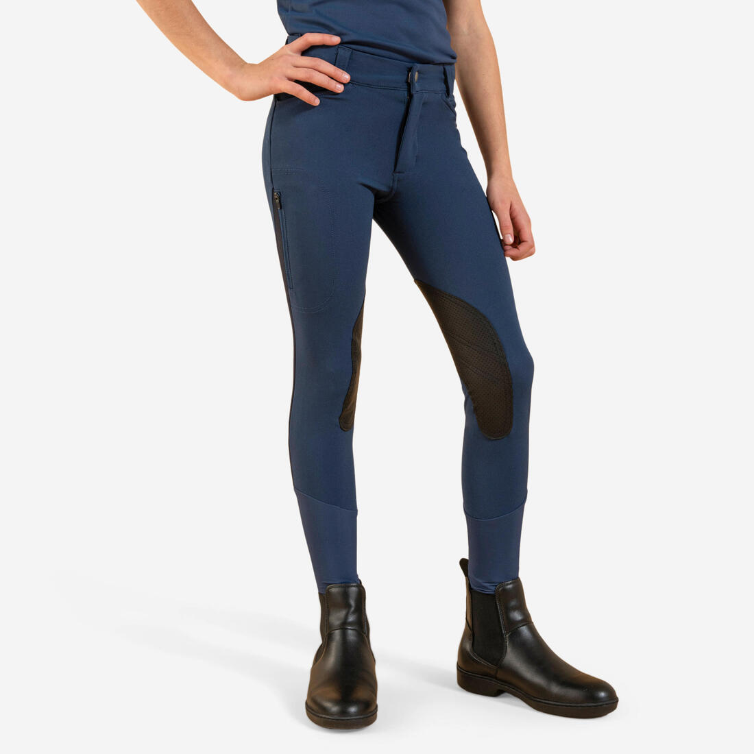 Pantalon équitation léger mesh basanes agrippantes Enfant - 500