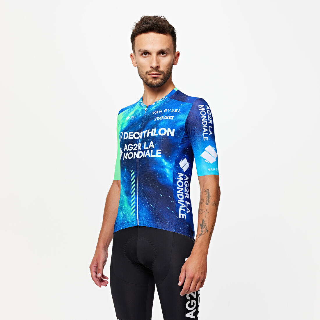 Maillot vélo route manches courtes - decathlon ag2r la mondiale team replica