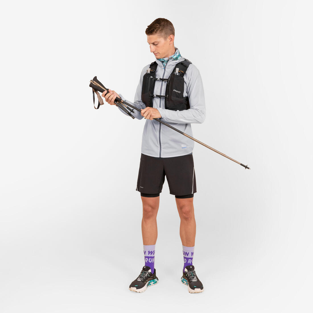 SHORT CUISSARD DE TRAIL RUNNING  CONFORT HOMME