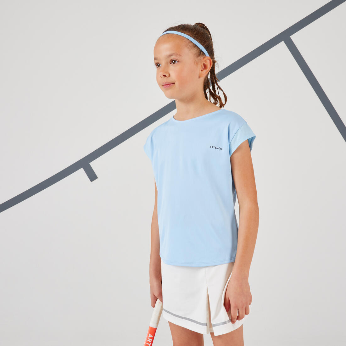 T-shirt de tennis fille - TTS500