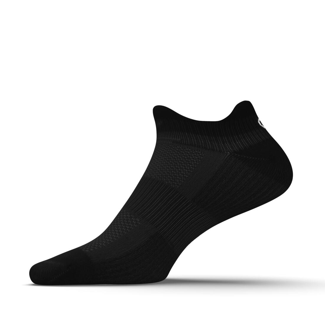 CHAUSSETTES DE RUNNING INVISIBLES RUN500 BLEUES ARDOISE X2