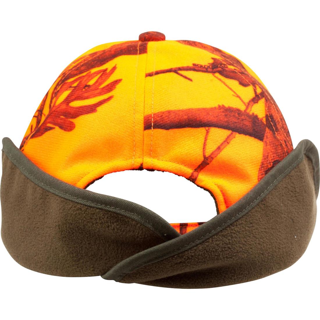 CASQUETTE CHASSE A RABAT CAMOUFLAGE ORANGE