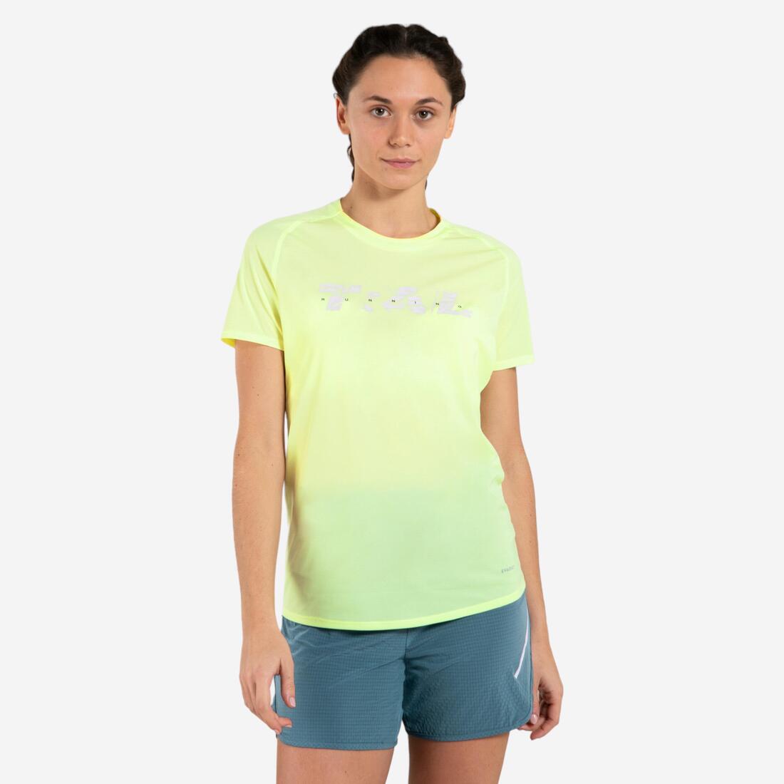 T-SHIRT DE TRAIL RUNNING MANCHES COURTES GRAPH FEMME LILA