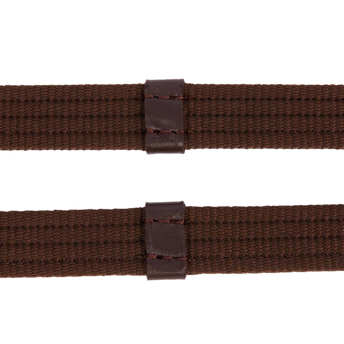 Rênes équitation cuir grip Cheval - 500 marron