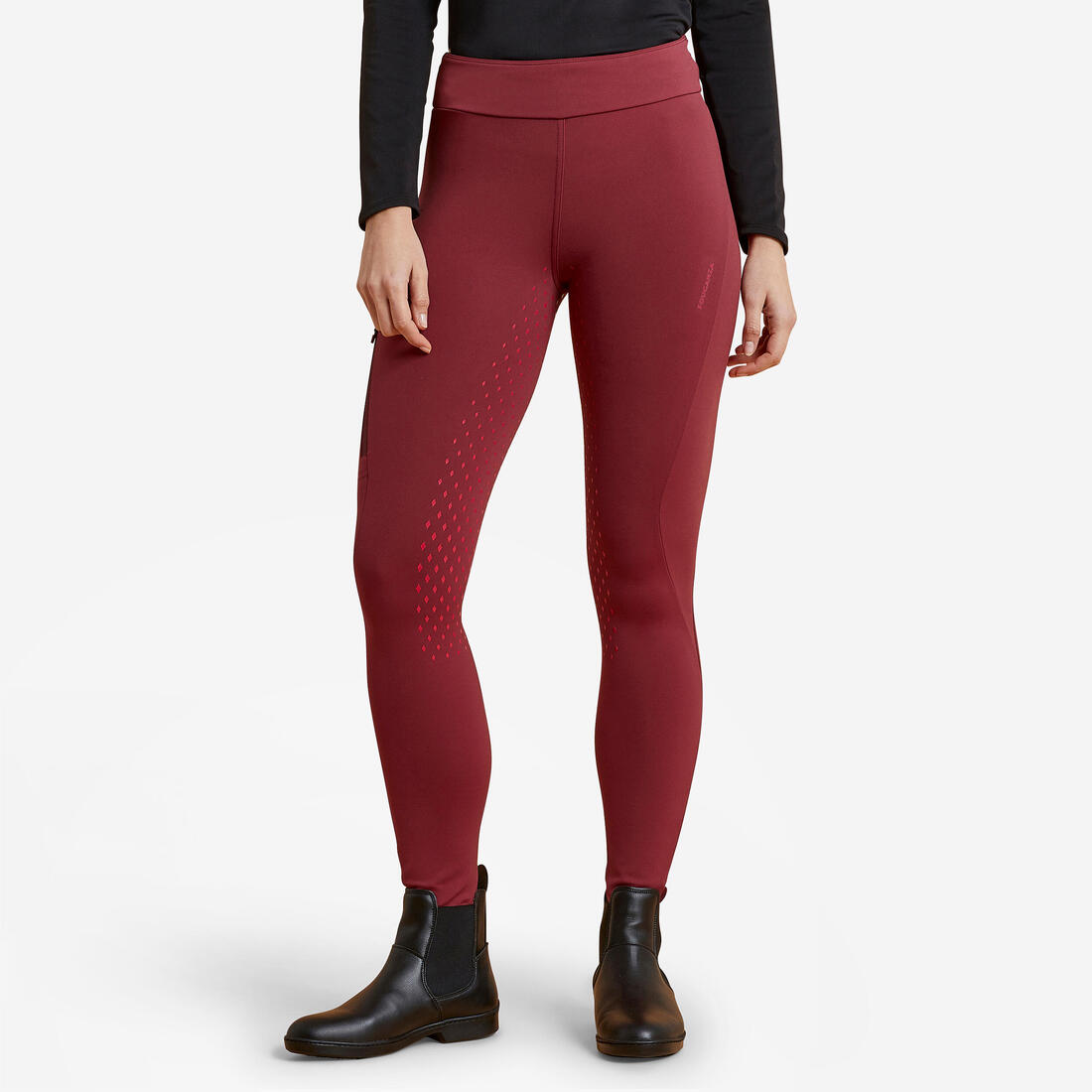 Legging équitation full grip Femme - 500 marine