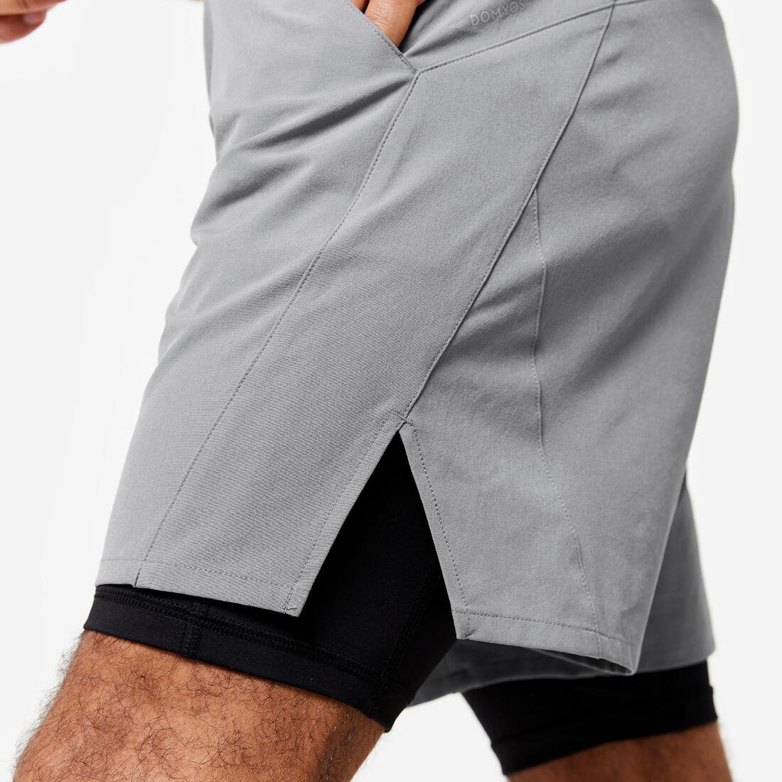 Short de fitness 2 en 1 collection respirant poche zippée homme