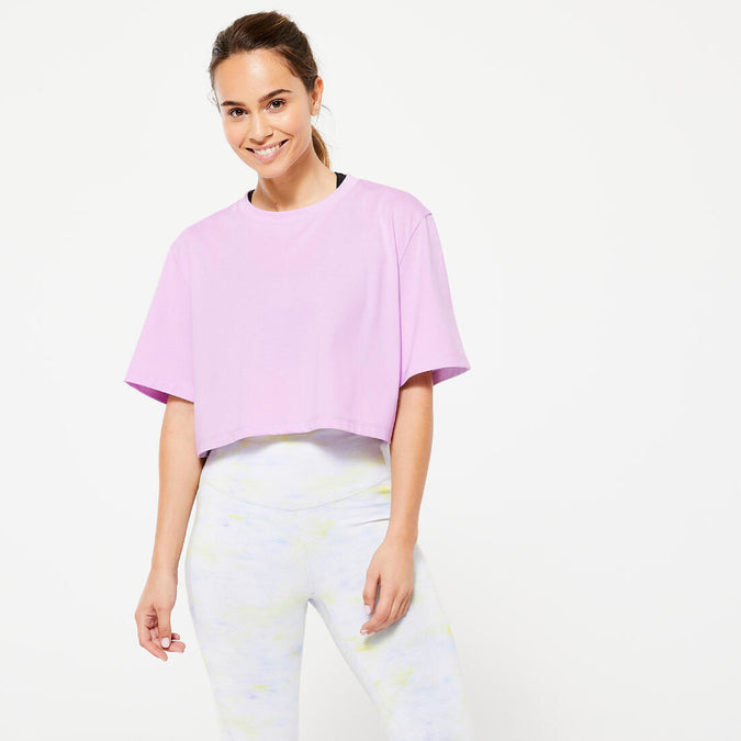 





T-shirt crop top femme - violet profond, photo 1 of 5