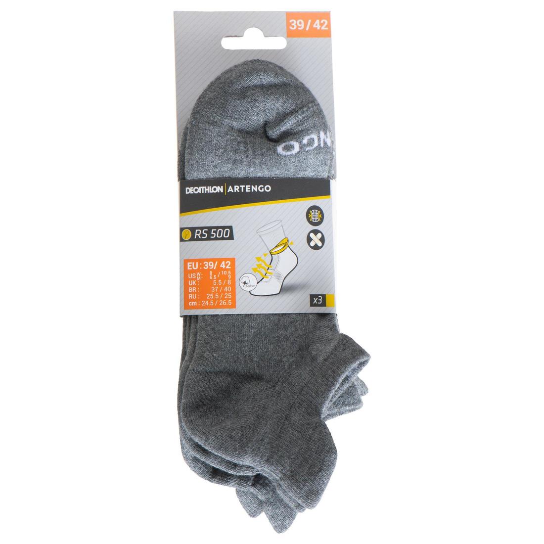 CHAUSSETTES DE SPORT BASSES ARTENGO RS 500 LOT DE 3