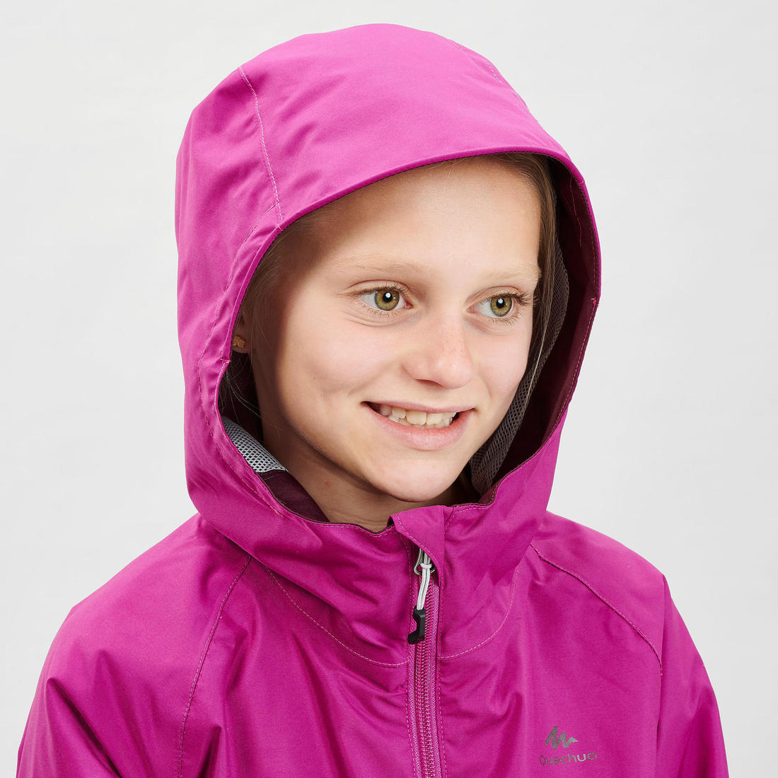 Veste imperméable de randonnée - MH500 violette - enfant 7-15 ans