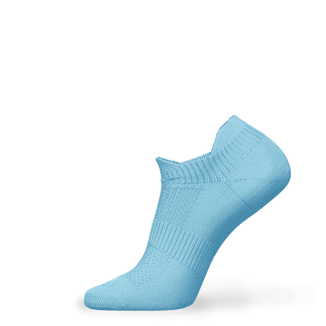 CHAUSSETTES DE RUNNING INVISIBLES RUN500 BLEUES ARDOISE X2