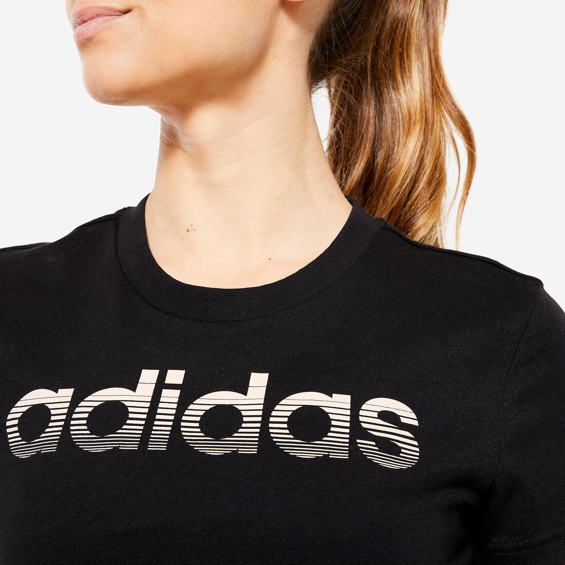 T-SHIRT DE FITNESS SOFT TRAINING ADIDAS FEMME NOIR