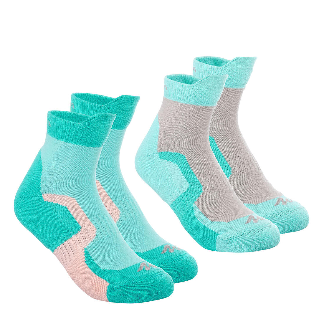 2 paires de chaussettes de randonnée enfant Crossocks MID