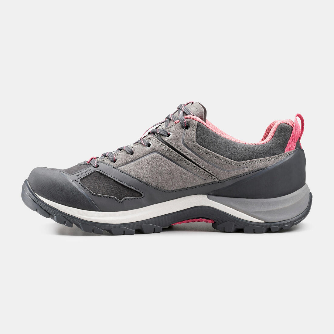 Chaussures imperméables de randonnée montagne - MH500 Gris/Rose- Femme