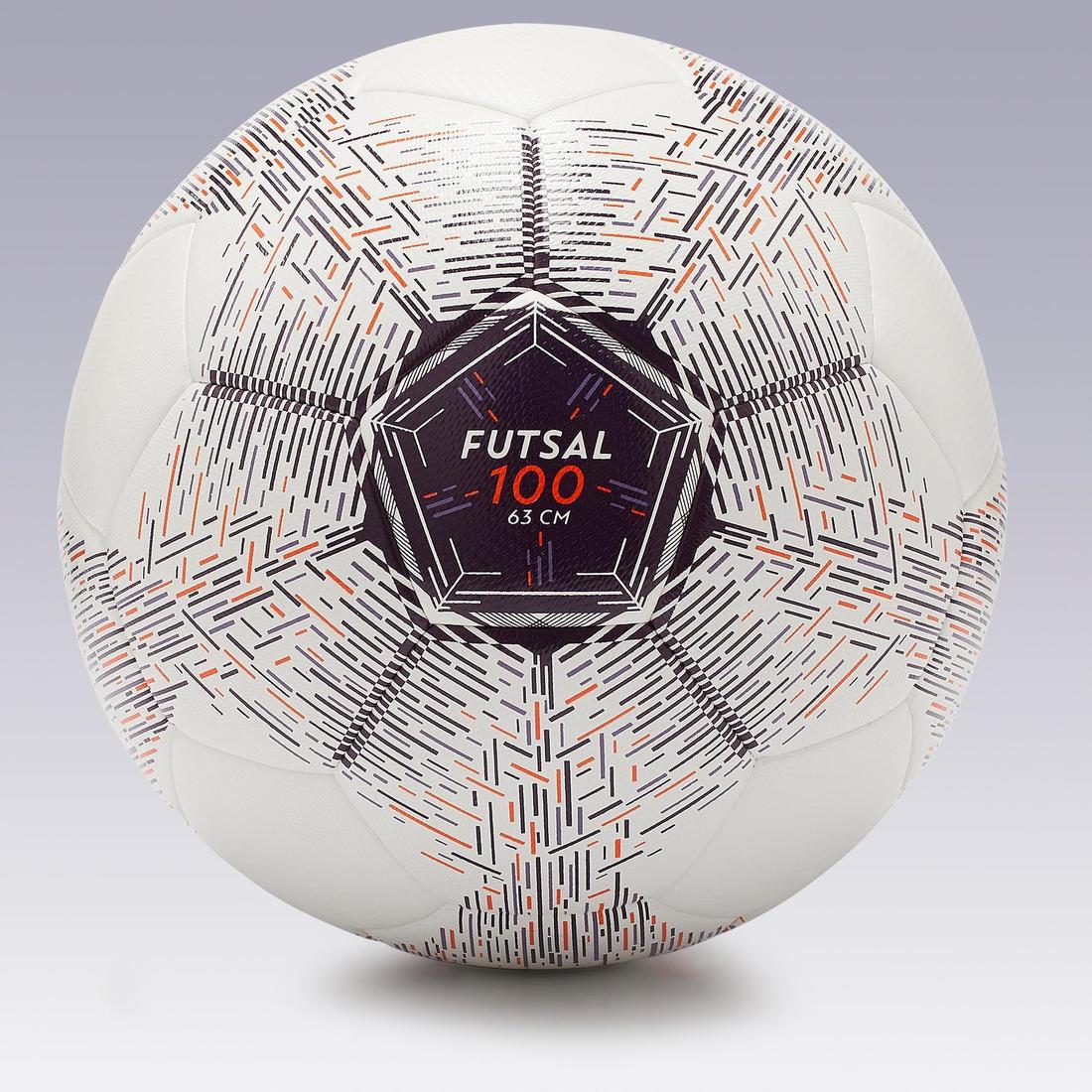 Ballon de Futsal taille 4 (périmètre 63cm) Rouge et blanc