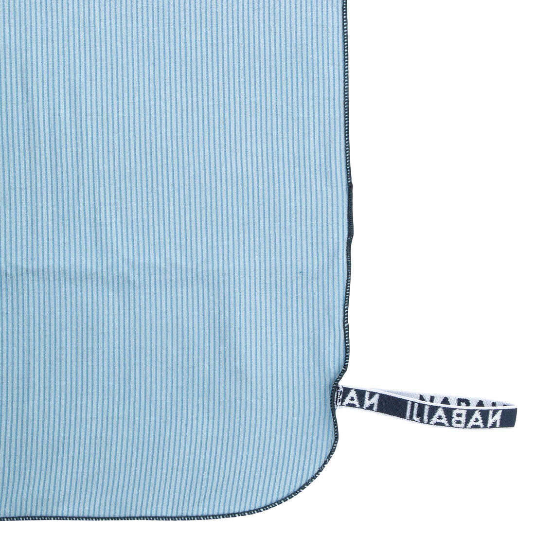 Serviette de bain microfibre à rayures bleu foncé taille L 80 x 130 cm