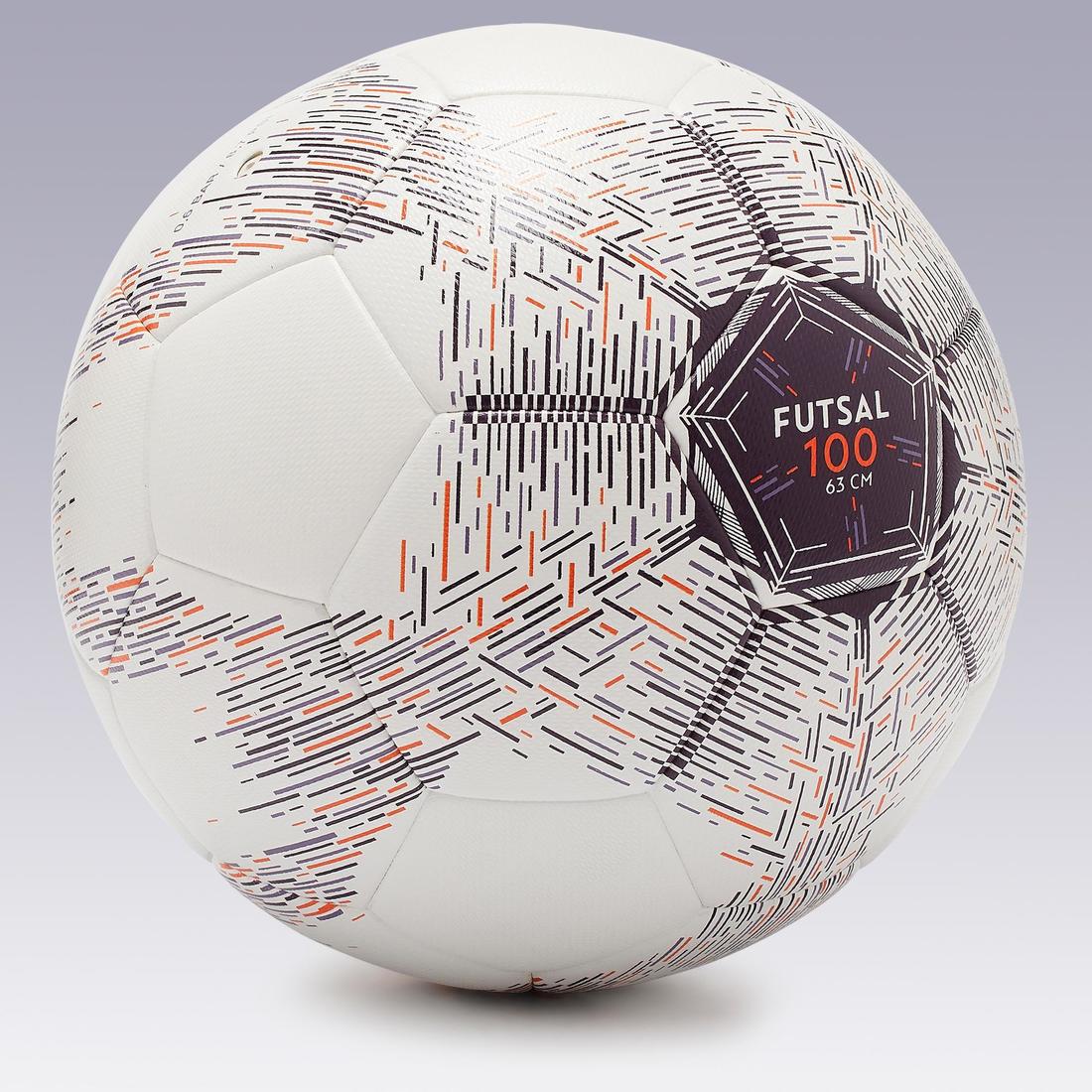 Ballon de Futsal taille 4 (périmètre 63cm) Rouge et blanc