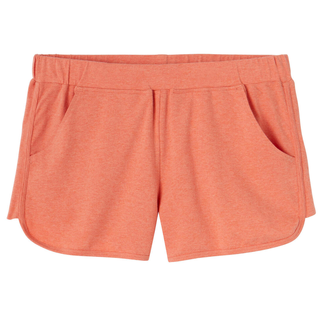 Short Fitness femme coton droit avec poche - 520