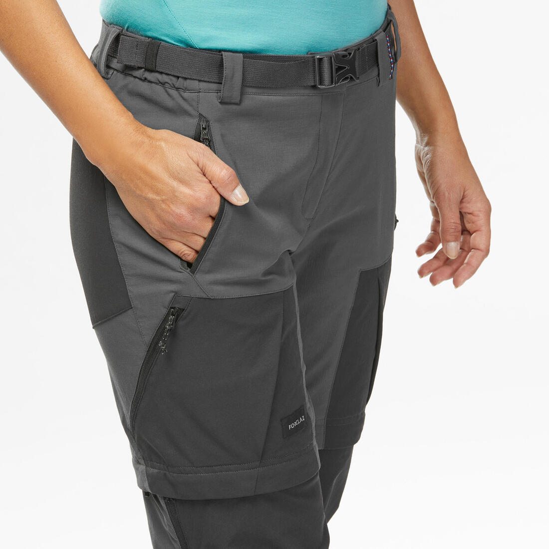 Pantalon modulable 2 en 1 de trek montagne - MT500 - Femme