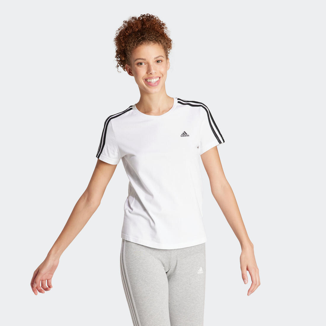 T-SHIRT DE FITNESS SOFT TRAINING ADIDAS FEMME BLANC