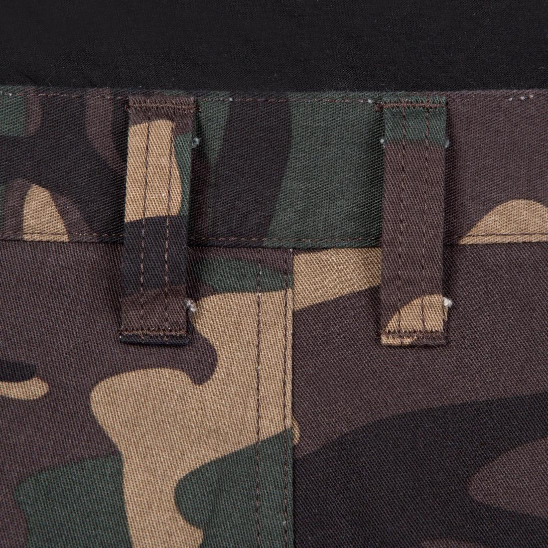 PANTALON CARGO RESISTANT STEPPE 300 CAMOUFLAGE WOODLAND