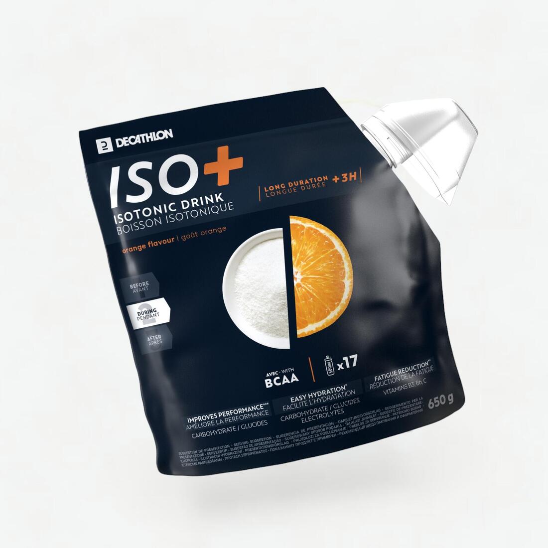 BOISSON ISOTONIQUE POUDRE ISO+ FRAISE - CERISE 650G