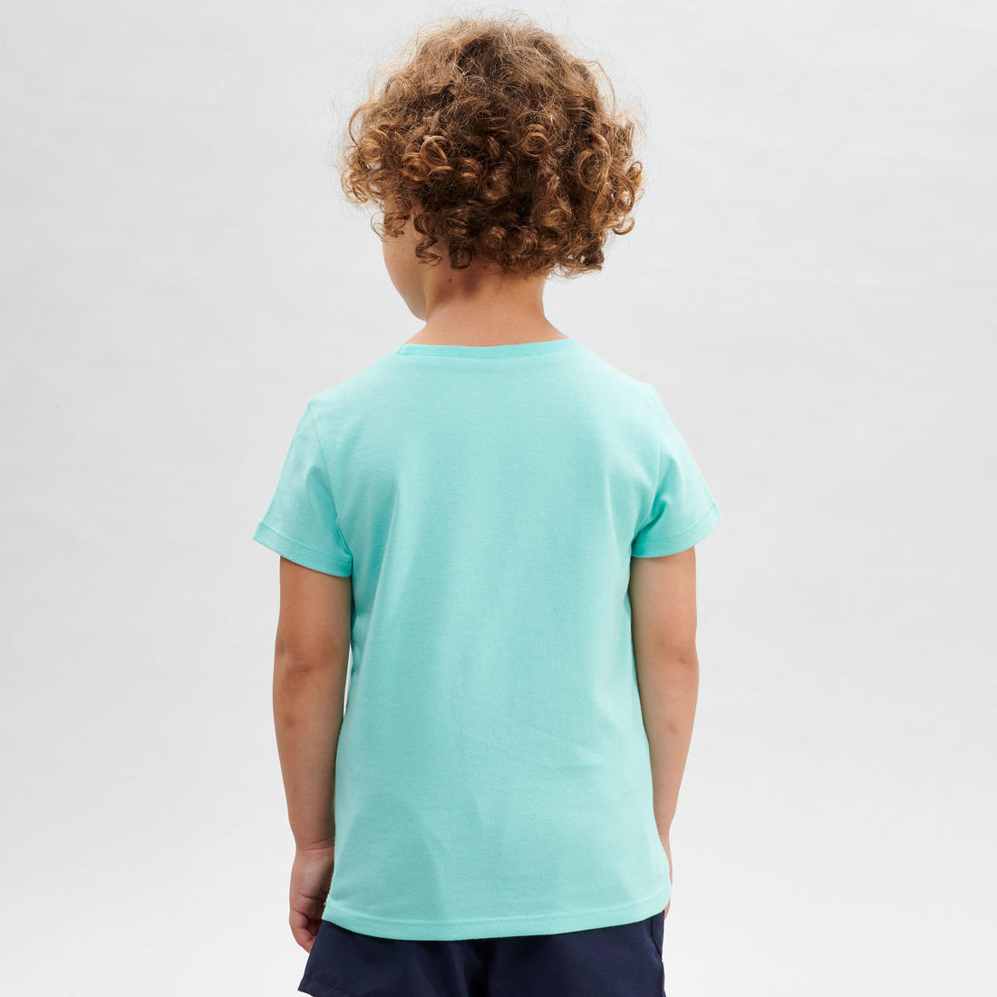 T-shirt de randonnée - MH100 KID turquoise phosphorescent enfant 2-6 ANS