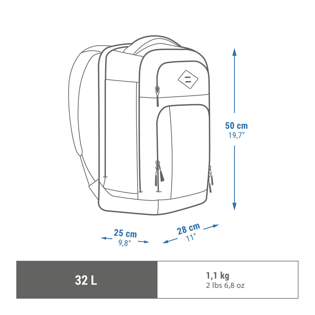 Sac à dos de randonnée 32L - NH Escape 500