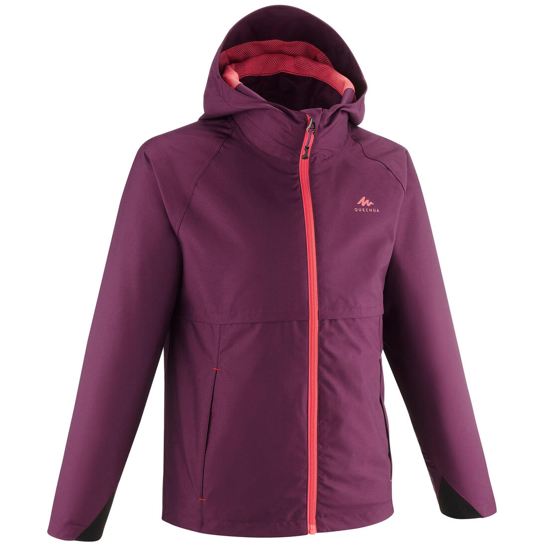 Veste imperméable de randonnée - MH500 violette - enfant 7-15 ans