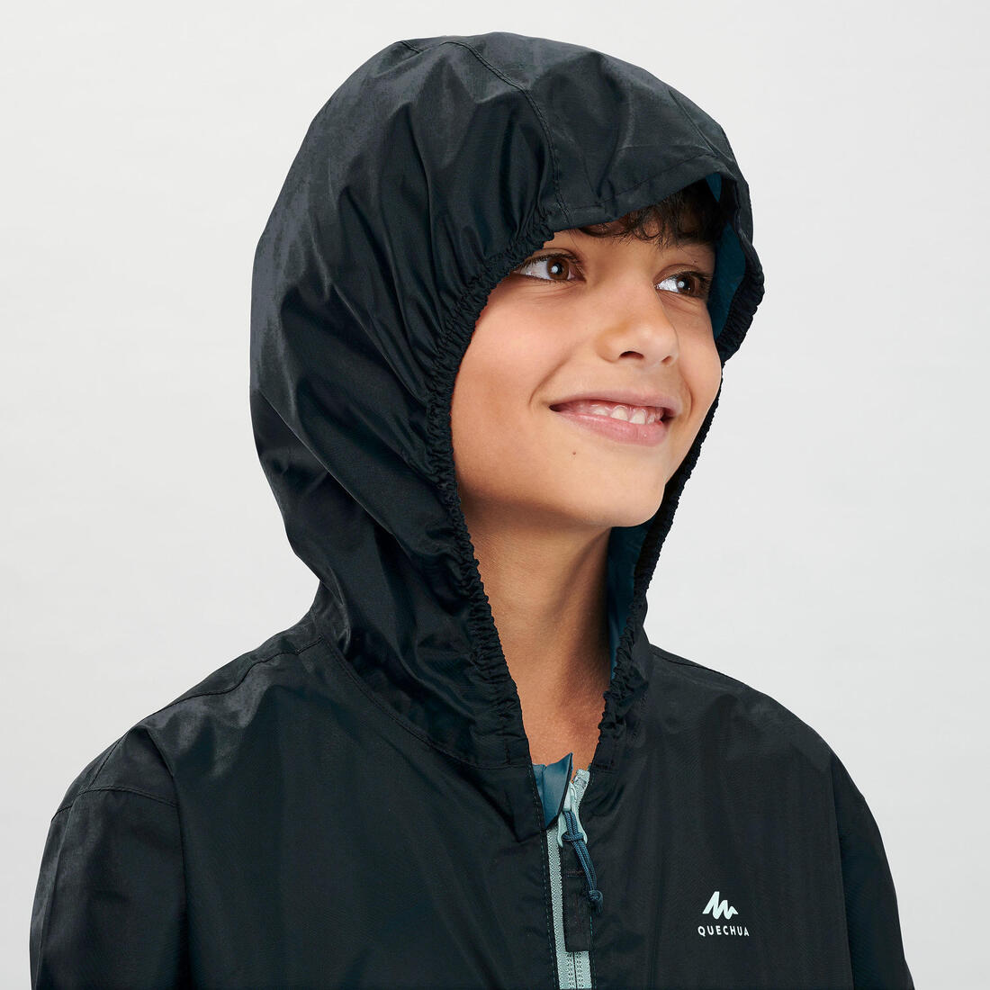 Veste imperméable de randonnée - MH100 zip - enfant 7-15 ans