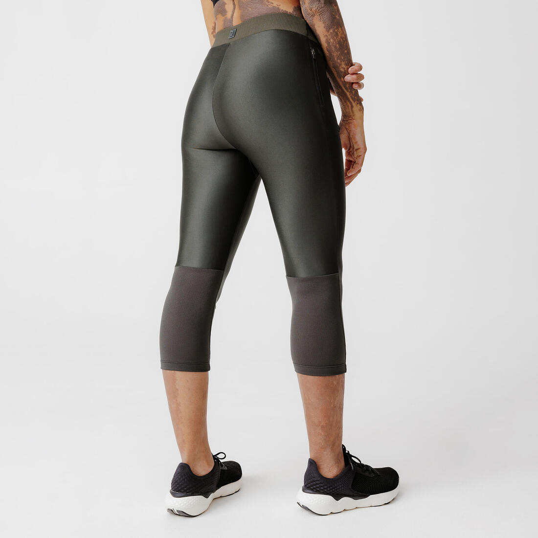 Legging court running respirant femme - kiprun run 500 dry