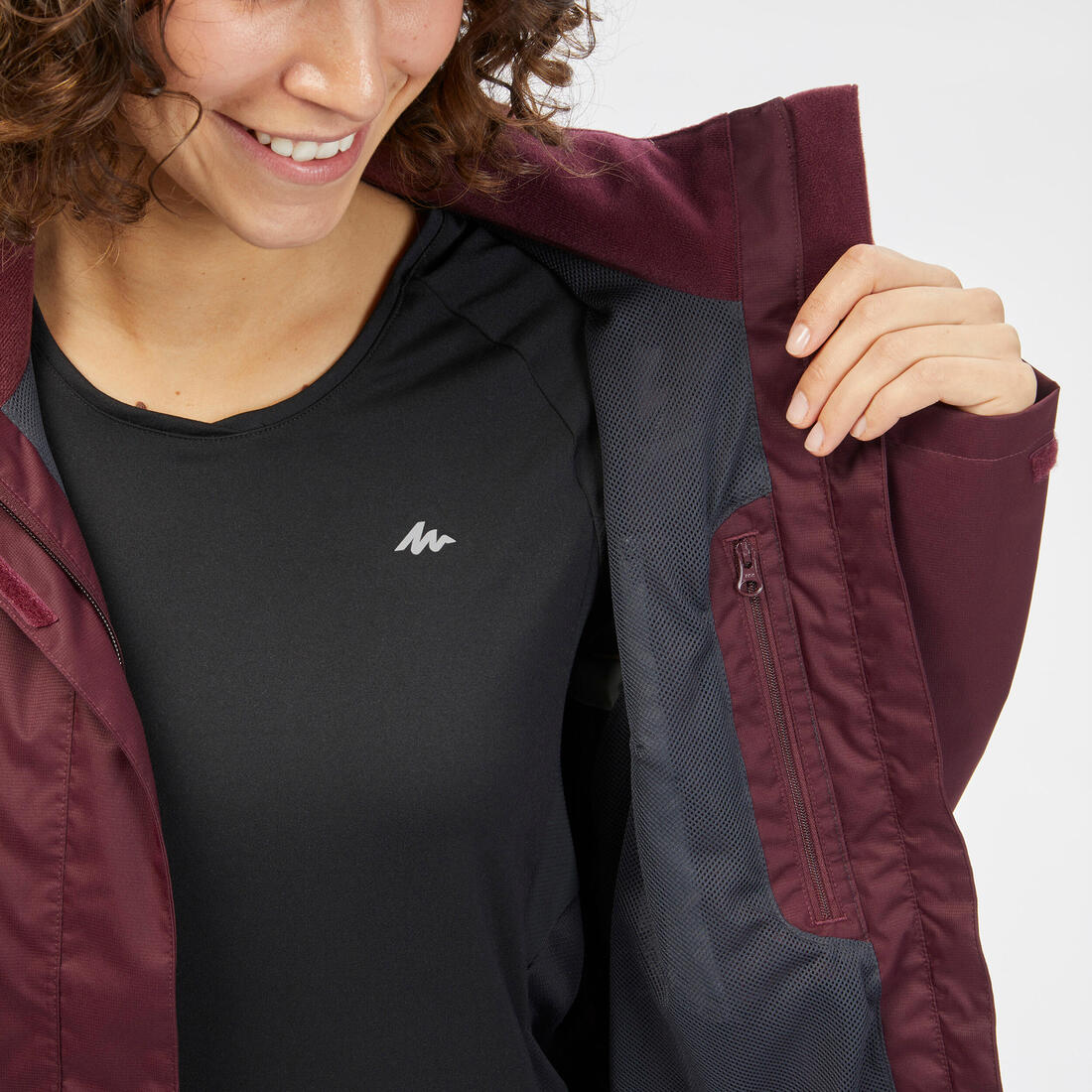 Veste imperméable de randonnée montagne - MH100 - Femme