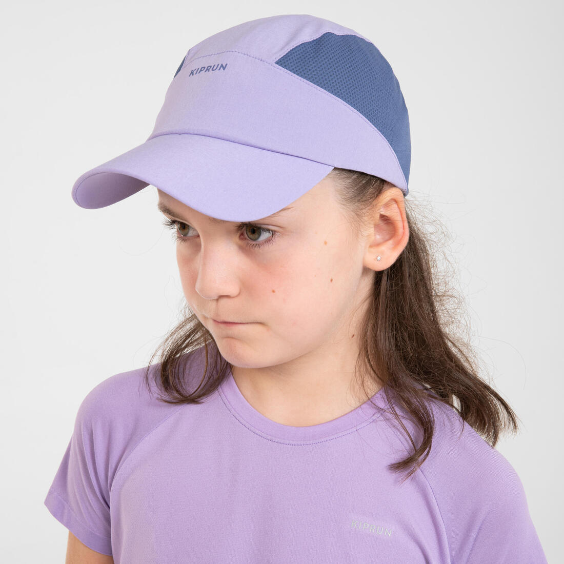 Casquette de running Enfant respirante - KIPRUN Run Dry Marine Verte