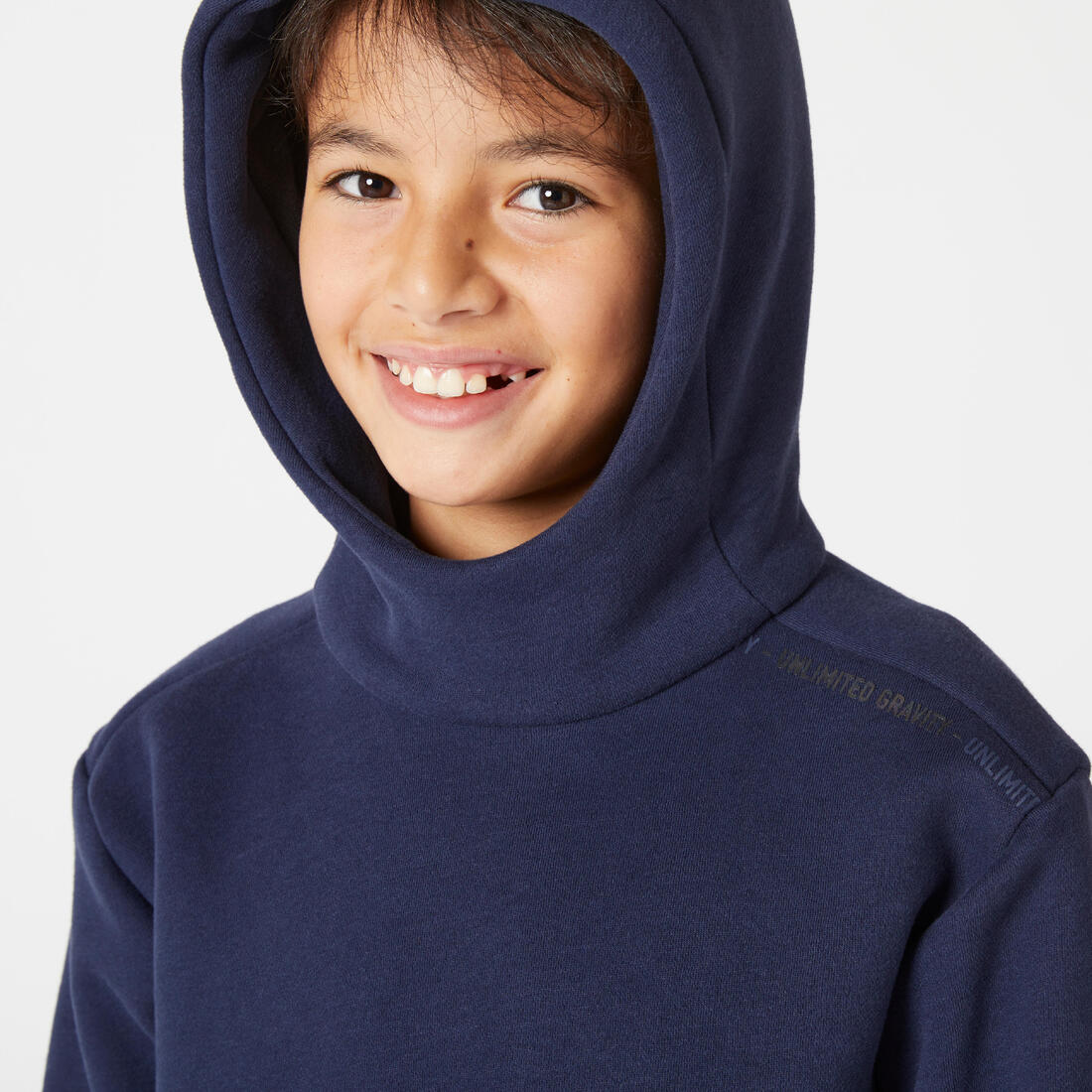 Sweat à capuche mixte, chaud enfant - 900 gris chiné moyen