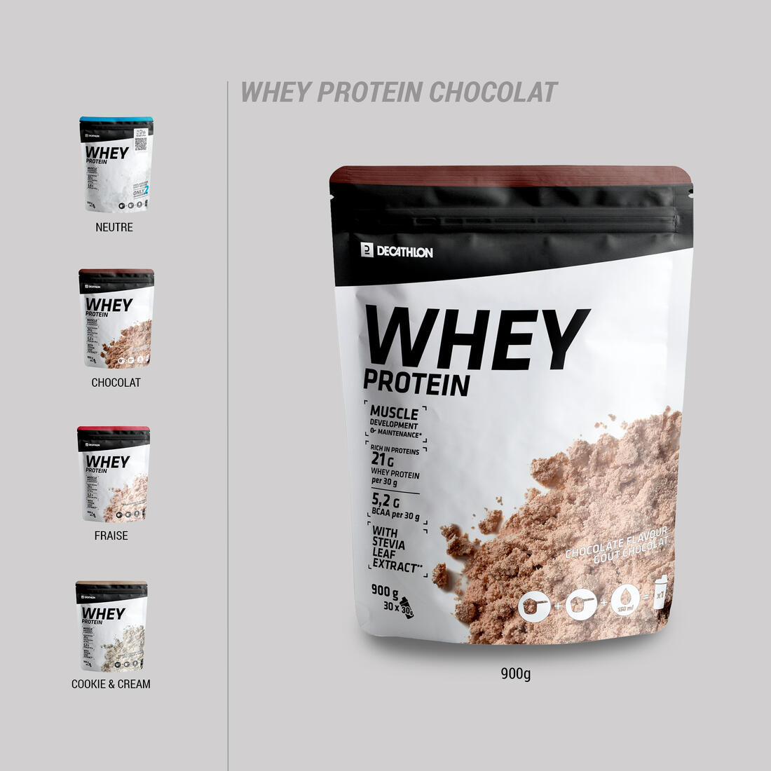 Whey protein chocolat 900g