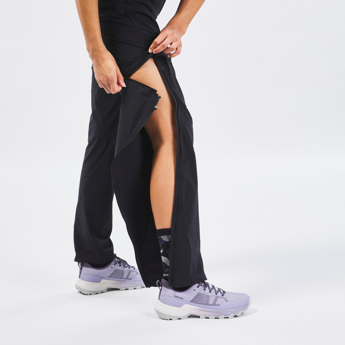 Pantalon modulable de randonnée montagne - MH550- Femme