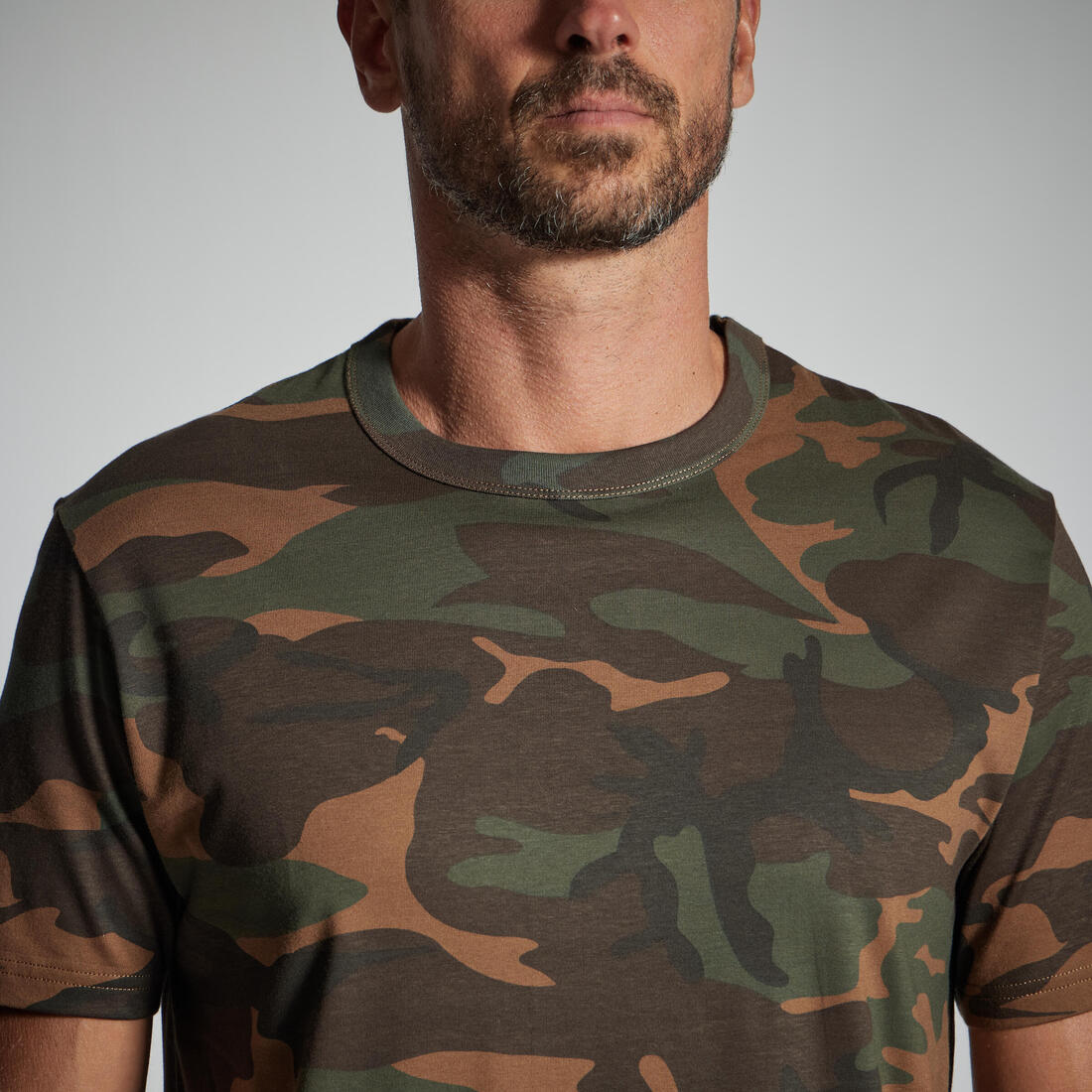 T-SHIRT RESISTANT 100 CAMO WOODLAND