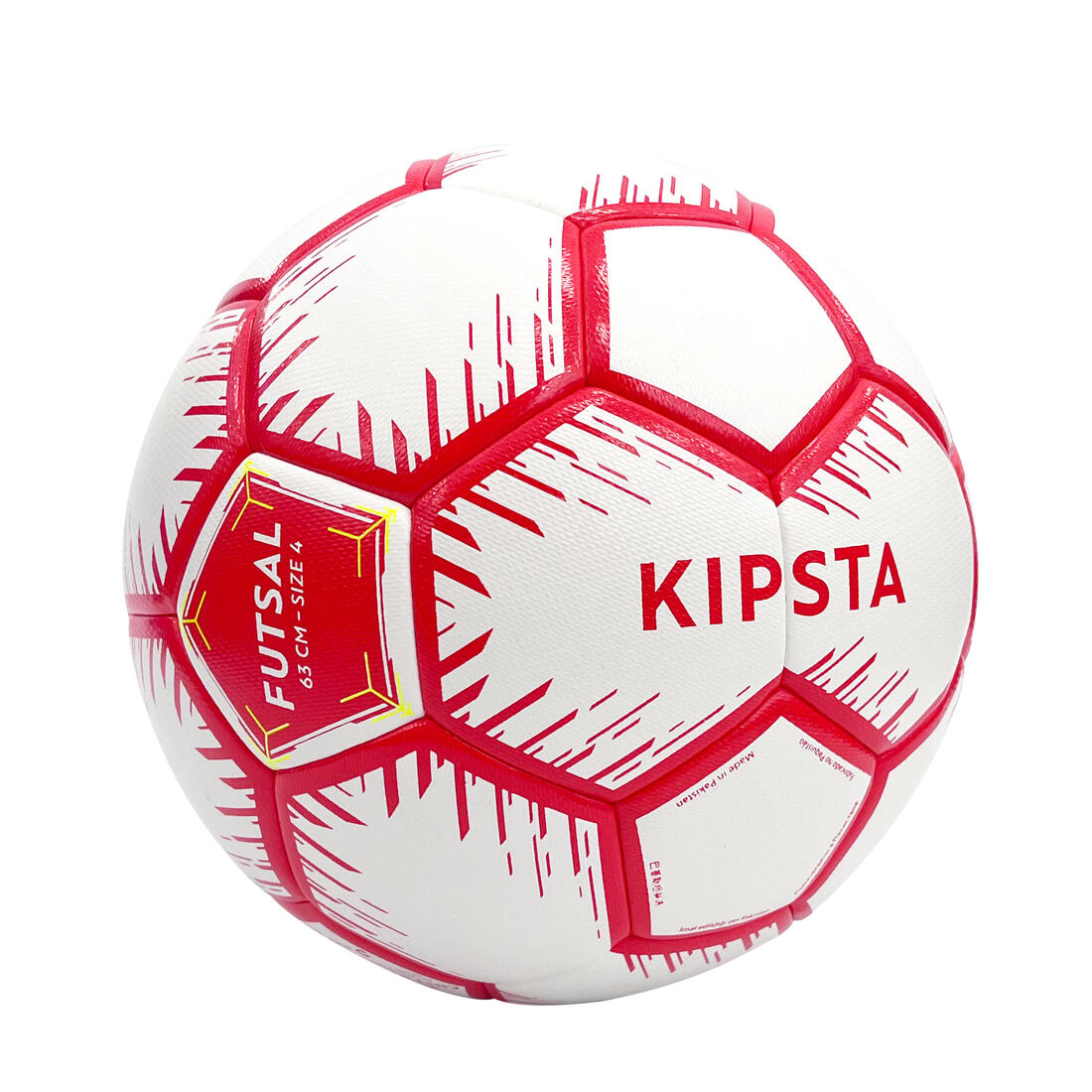 Ballon de Futsal taille 4 (périmètre 63cm) Rouge et blanc