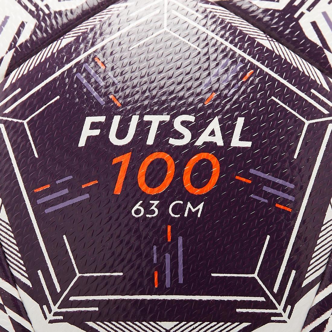 Ballon de Futsal taille 4 (périmètre 63cm) Rouge et blanc