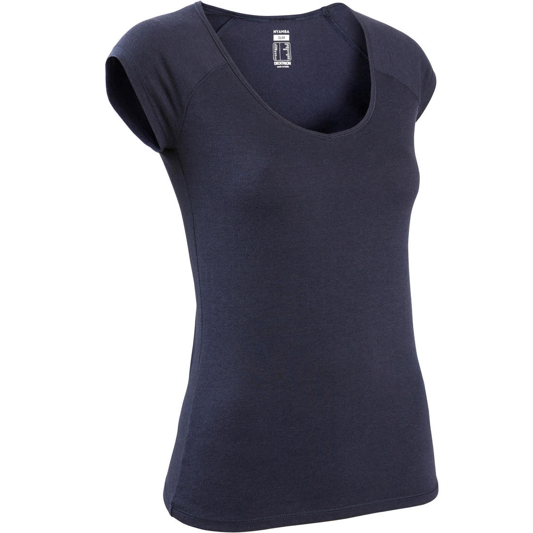 T-shirt manches courtes slim fitness Active femme  gris chiné clair