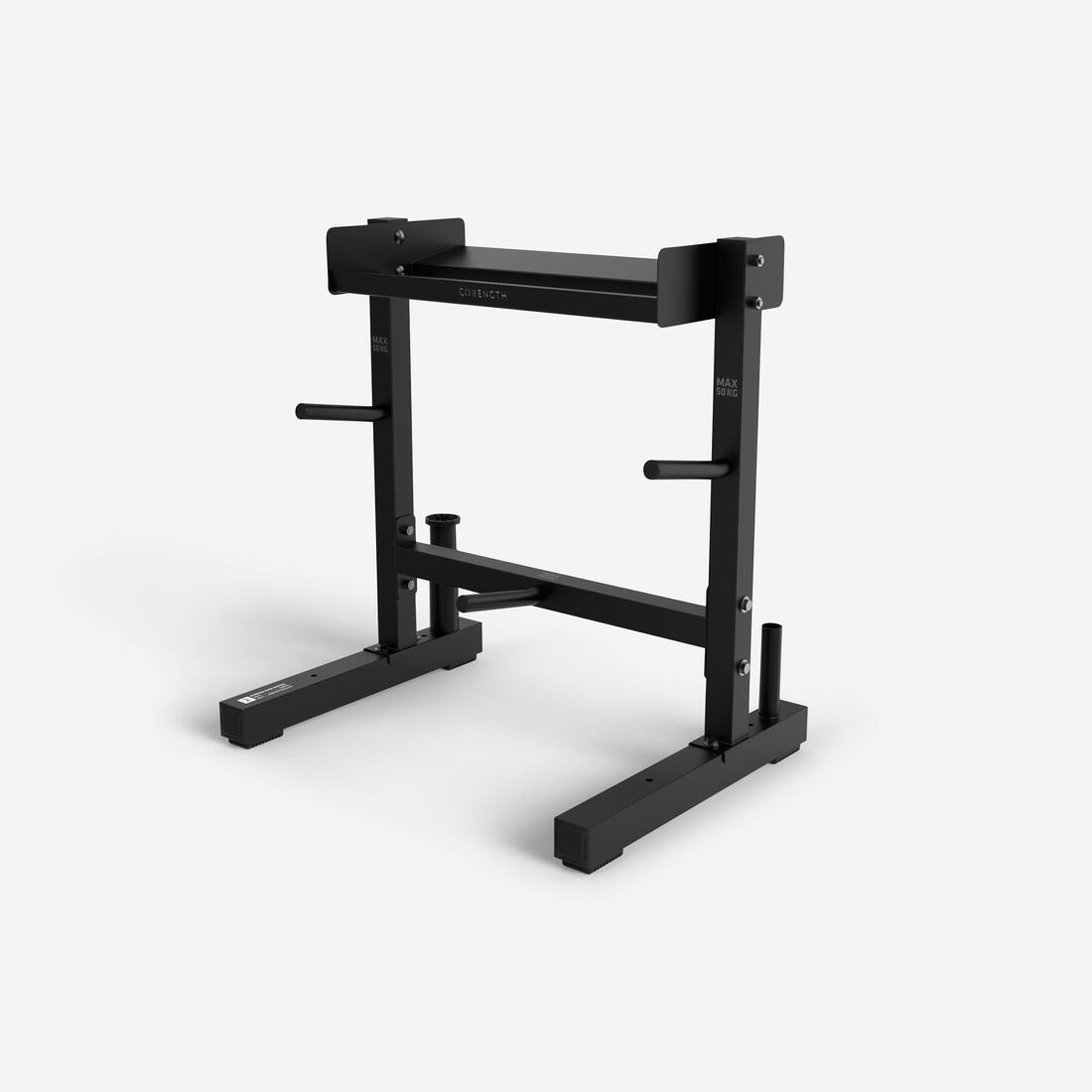 Rack de stockage musculation barres et poids