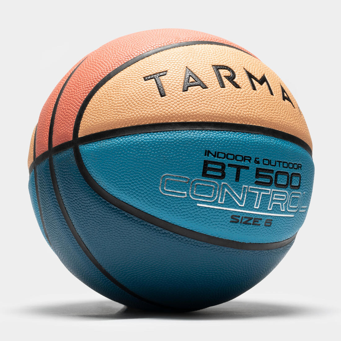 Ballon de basketball taille 6 - BT500 bleu orange